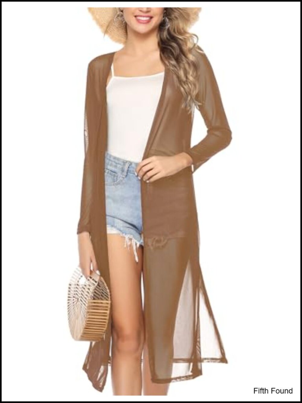 Long Open Front Cardigan for Women Lightweight Duster Beach Cover Up